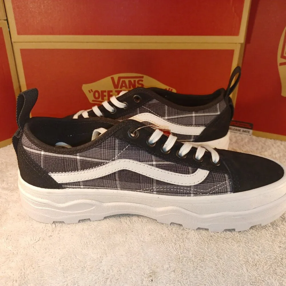 VANS Men's 6.5/Women's 8 Sentry Old Skool Plaid Black Platform VN0A5KR3BLK